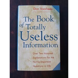 The Book of Totally Useless Information Hardcover Book (Vintage)